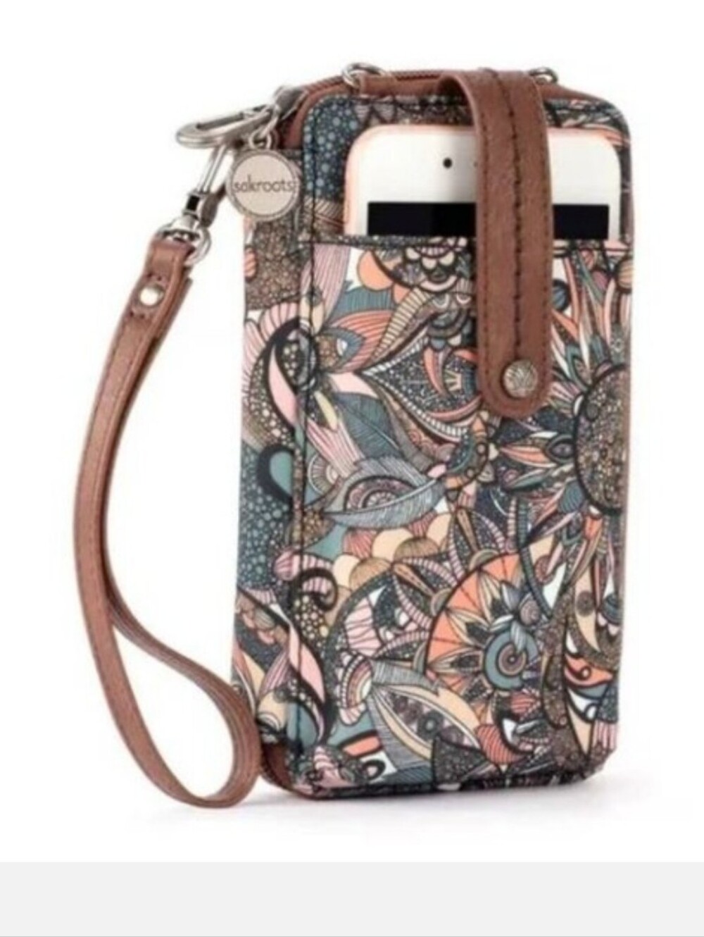 Sakroots Salinas Smartphone Crossbody Wristlet Sienna Spirit Desert Pattern NWOT